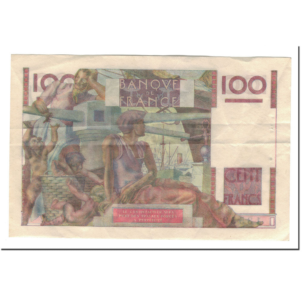 Biljet, Frankrijk, 100 Francs, 1954-03-04, TTB+, Fayette:28.42, KM:128d