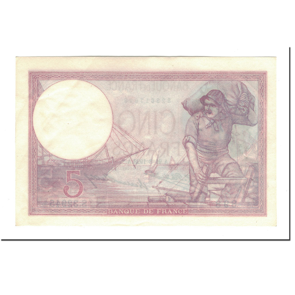 Billete, Francia, 5 Francs, 1928-03-21, EBC+, Fayette:3.12, KM:72d