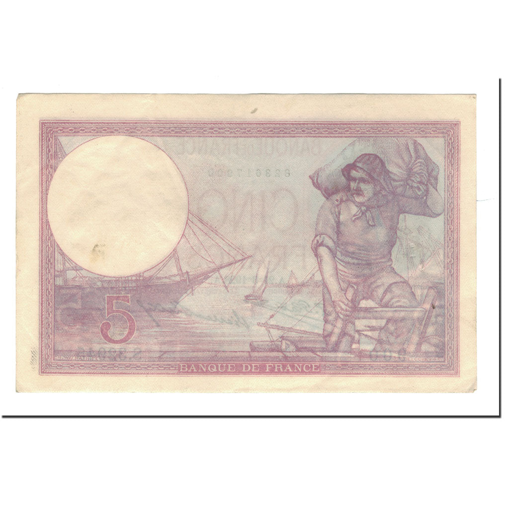 Banknot, Francja, 5 Francs, 1928-03-21, AU(55-58), Fayette:3.12, KM:72d