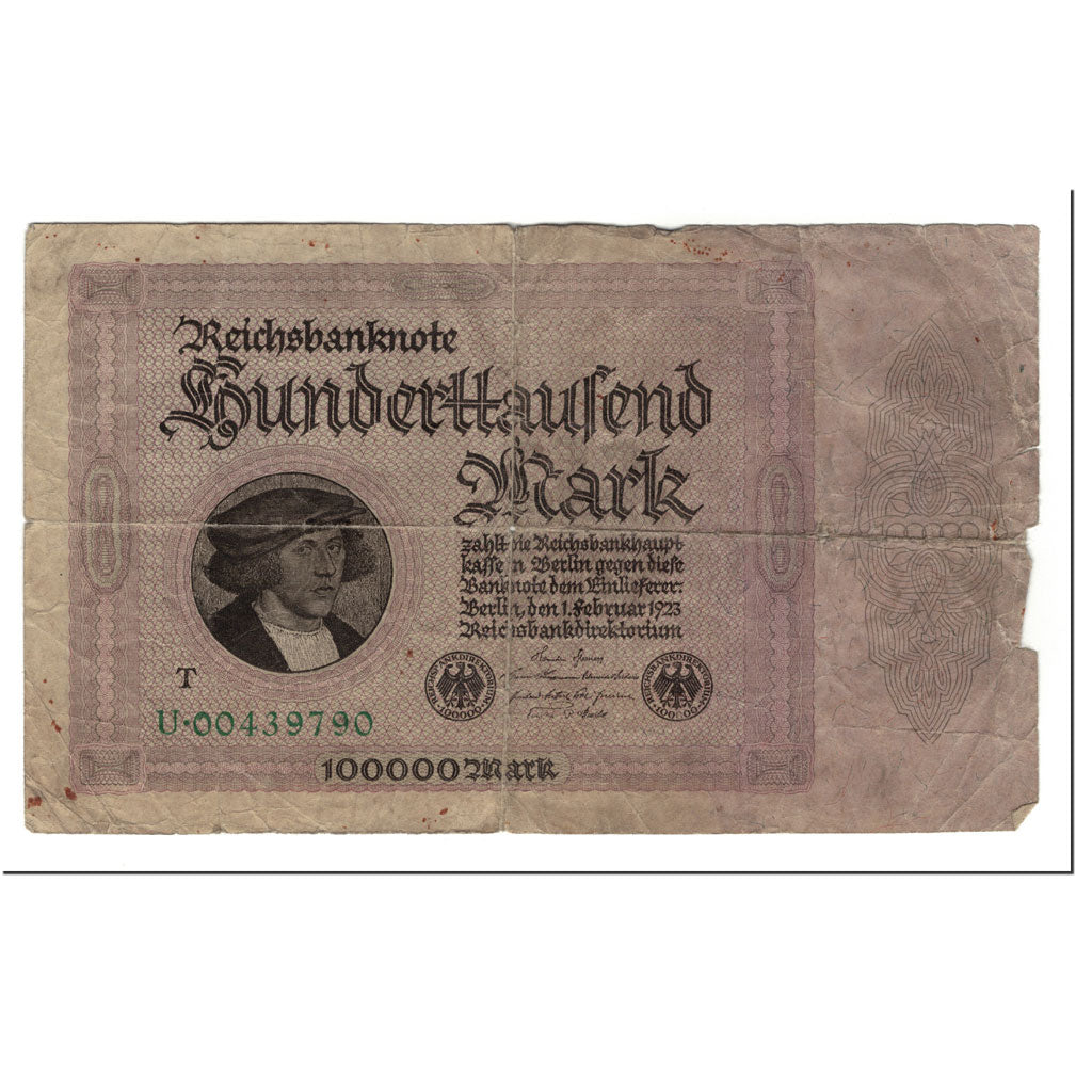 Banconote, Germania, 100,000 Mark, KM:83c, 1923-02-01, D