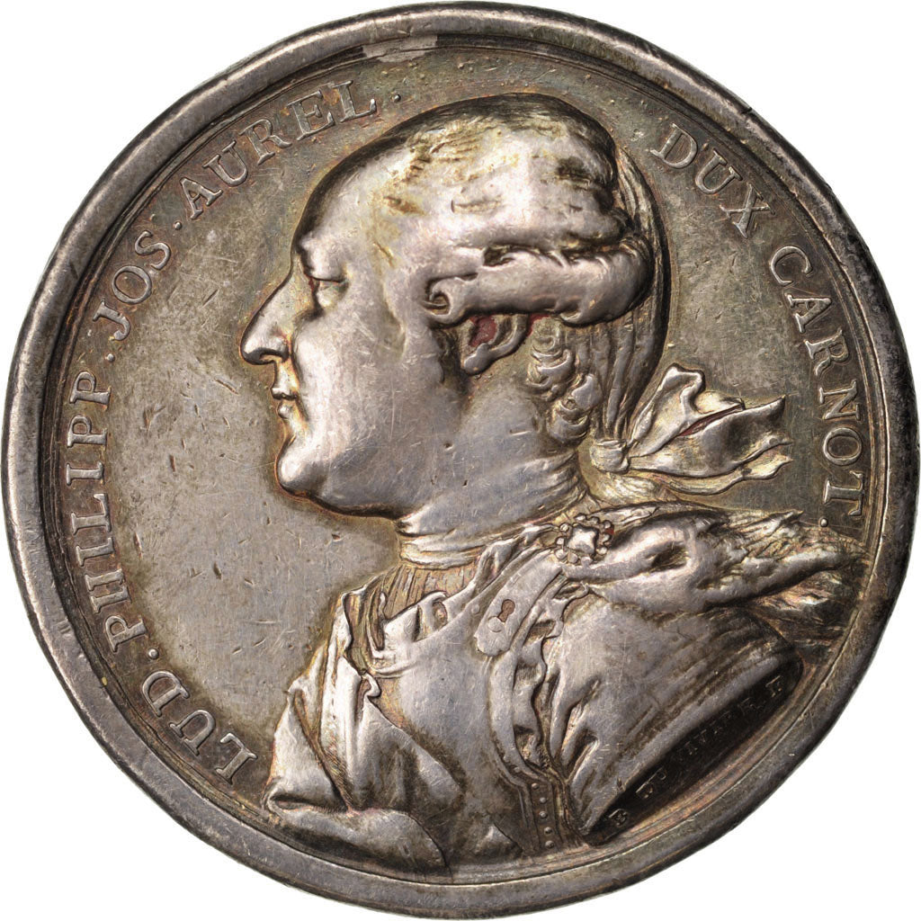 France, Masonic, Medal, 1780, EF(40-45), Duvivier, Silver, Labouret #233, 33.92