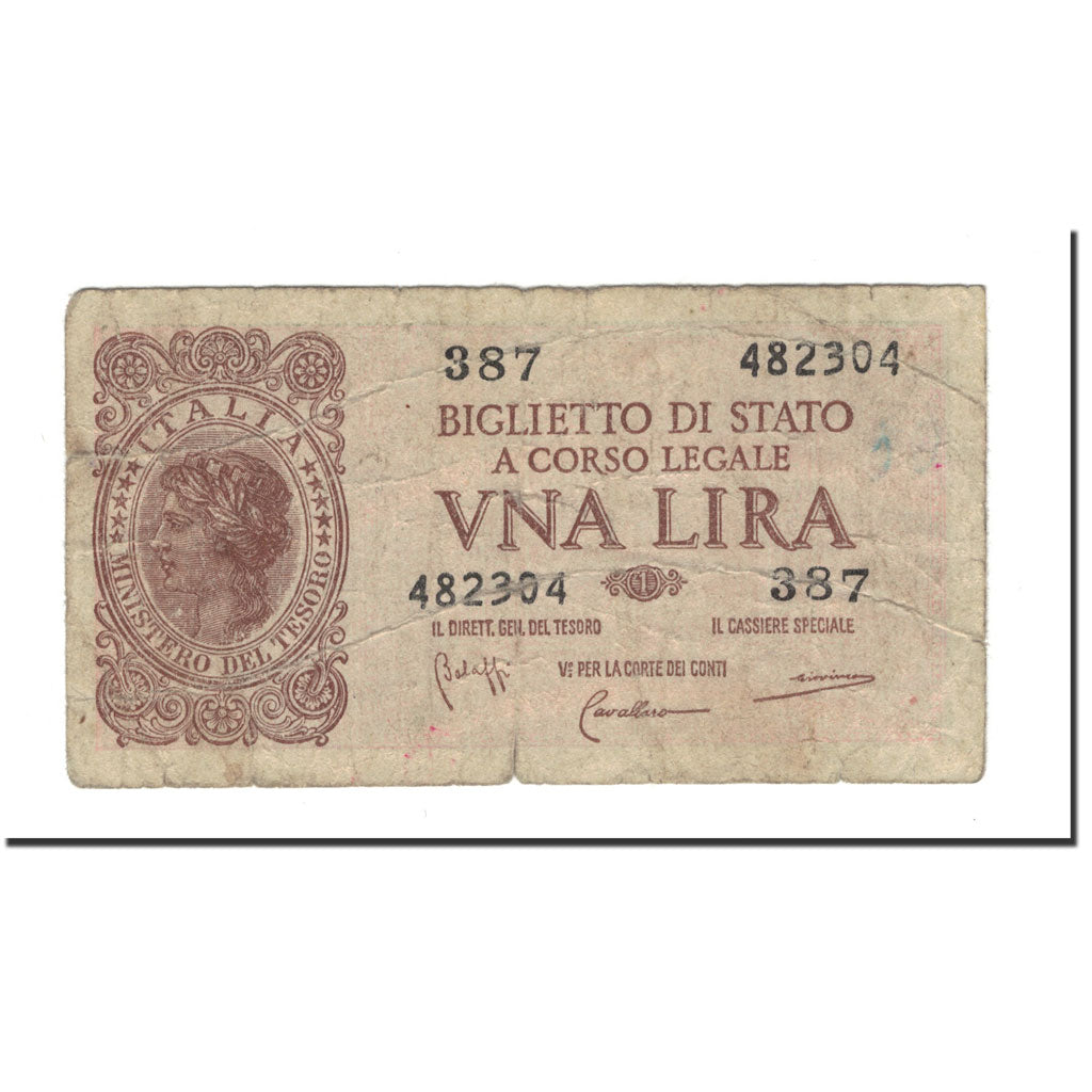 Billet, Italie, 1 Lira, 1944-11-23, KM:29b, AB