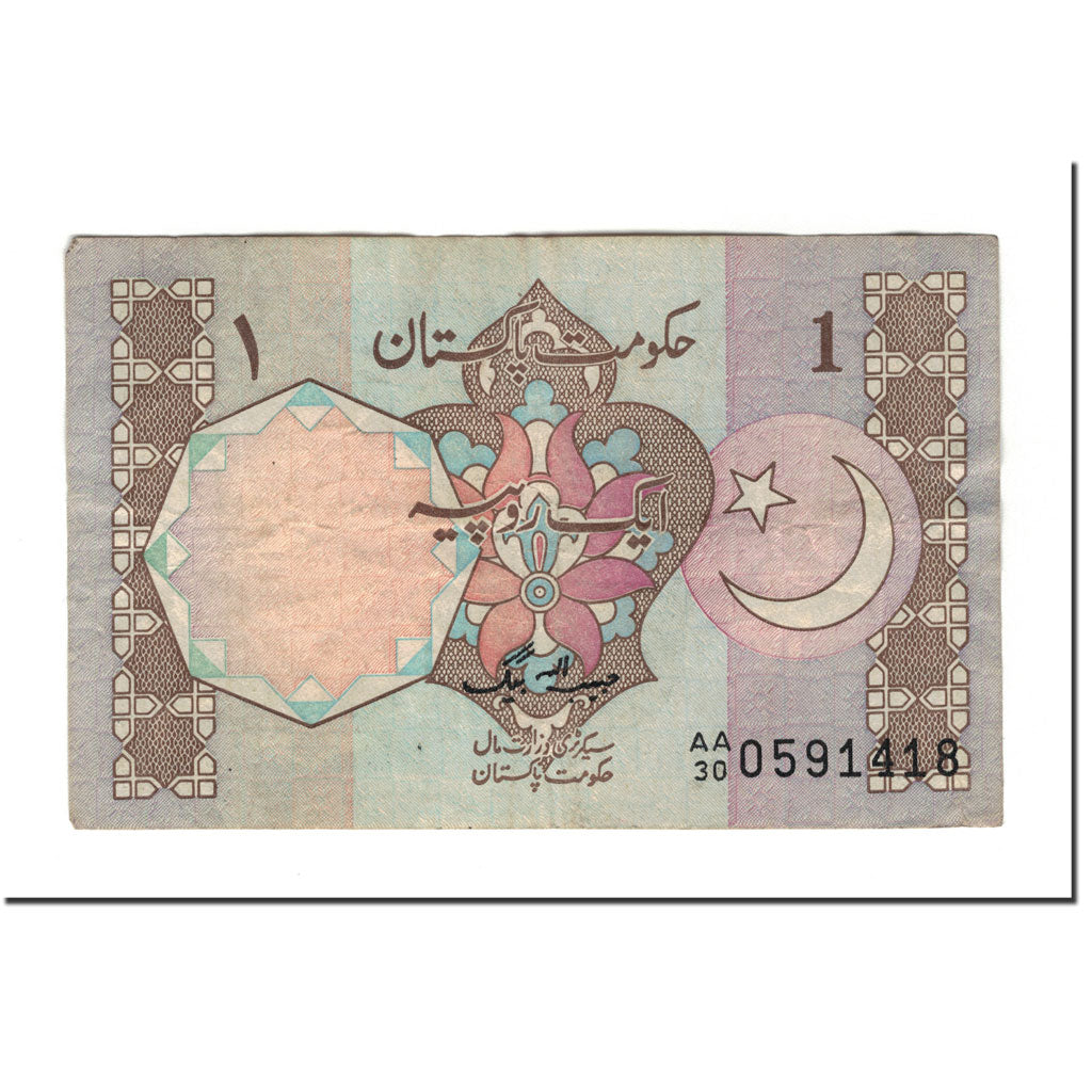 Banknote, Pakistan, 1 Rupee, 1982, KM:26b, EF(40-45)