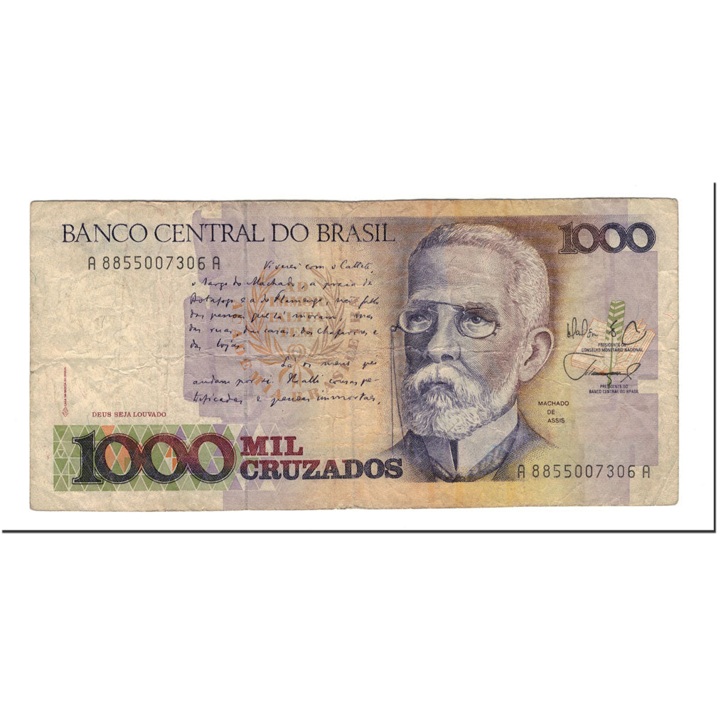 Banconote, Brasile, 1000 Cruzados, 1988, KM:213b, BB