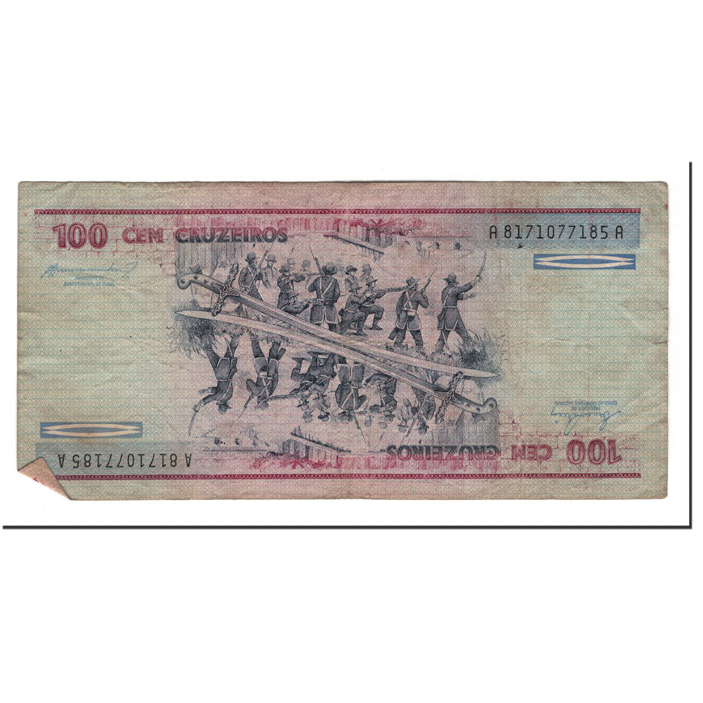 Banconote, Brasile, 100 Cruzeiros, 1984, KM:198b, D