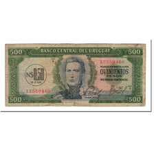 Banknote, Uruguay, 500 Pesos, 1967, KM:48a, VG(8-10)