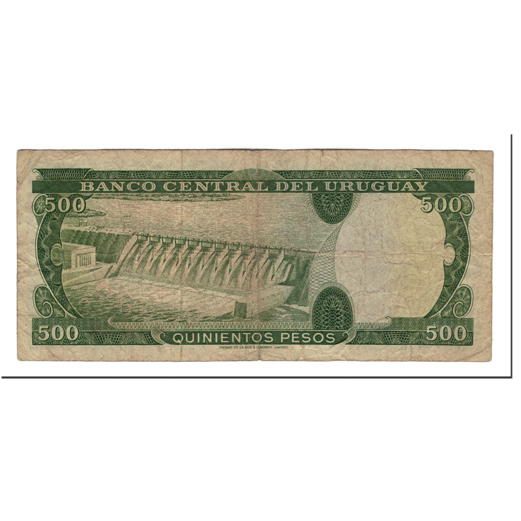 Banknote, Uruguay, 500 Pesos, 1967, KM:48a, VG(8-10)
