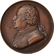 France, Masonic, Medal, 1818, AU(55-58), Barre, Bronze, Labouret #35, 40.04