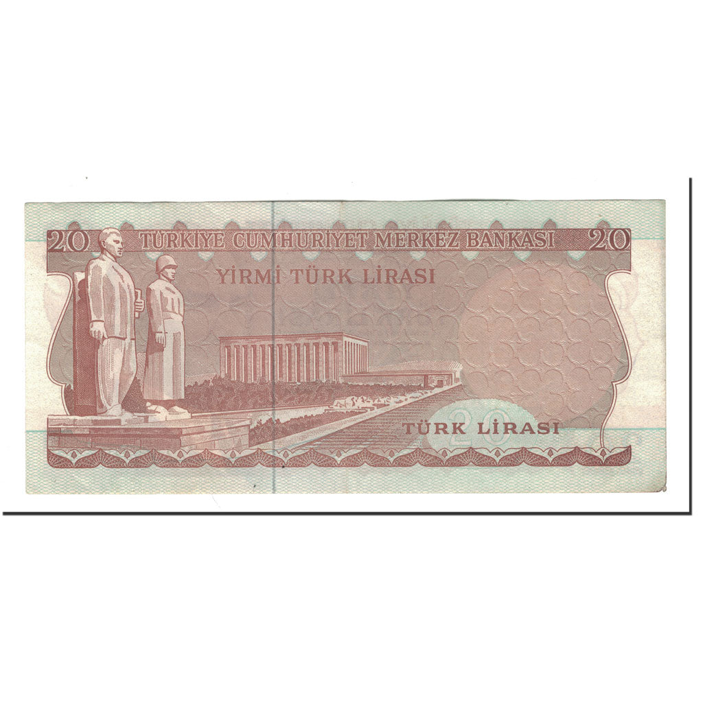 Banknote, Turkey, 20 Lira, L.1970, KM:187a, UNC(65-70)