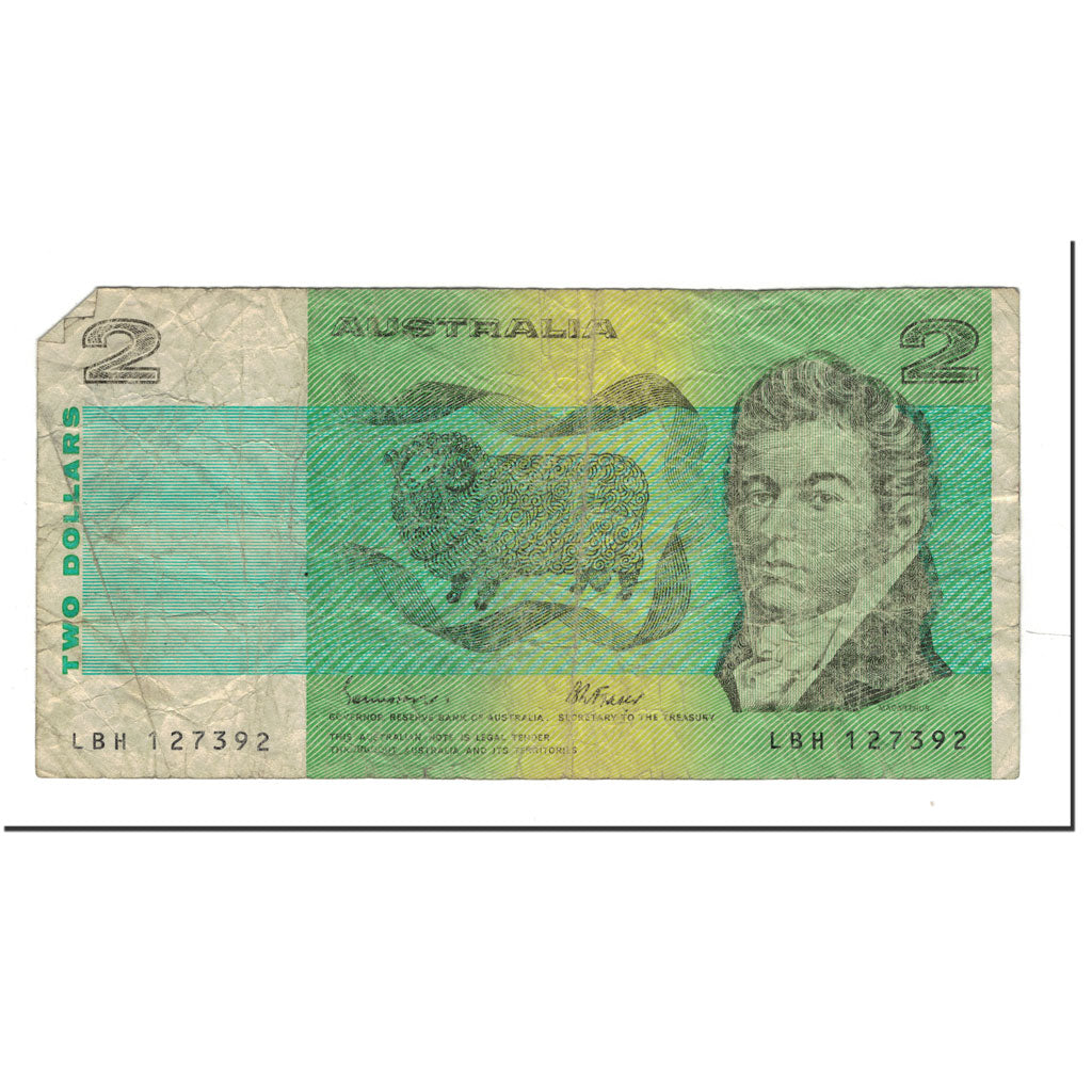 Banknote, Australia, 2 Dollars, 1985, KM:43e, G(4-6)