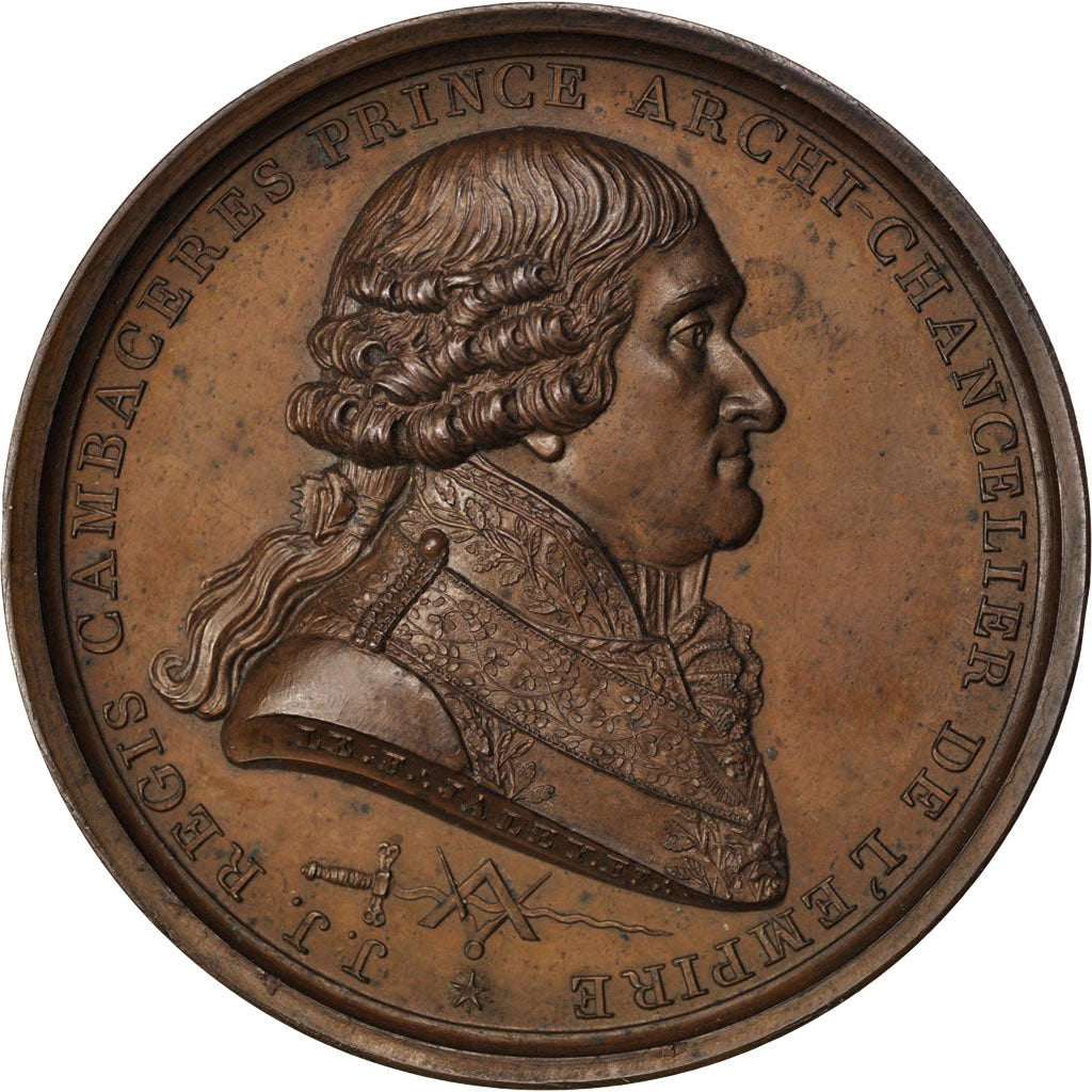 France, Masonic, Medal, 1807, MS(60-62), Bronze, Labouret #30, 38.29