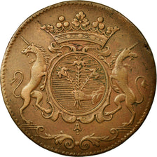 Francja, Token, Królewskie, 1708, EF(40-45), Miedź, Feuardent:5750