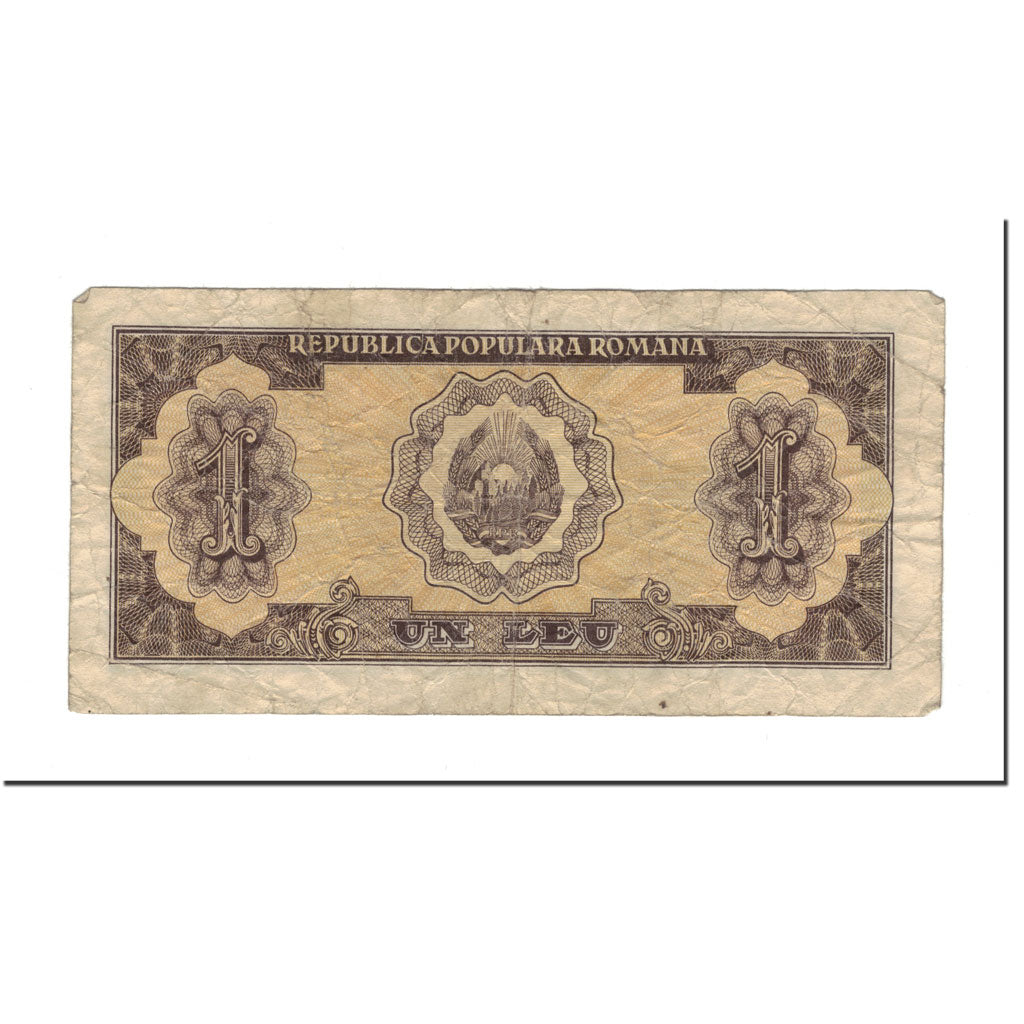 Roumanie, 1 Leu, 1952, KM:81b, B+