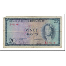 Luxembourg, 20 Francs, 1955, KM:49a, G(4-6)