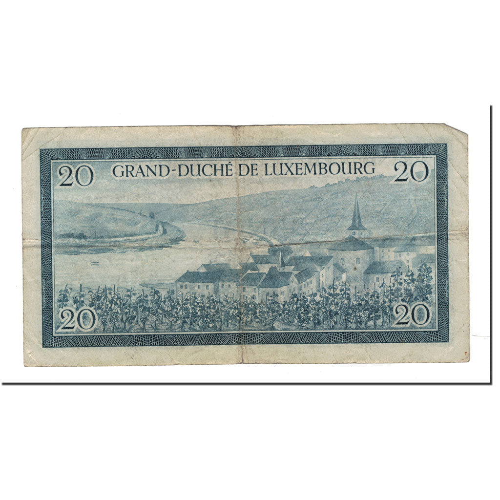 Luxembourg, 20 Francs, 1955, KM:49a, G(4-6)