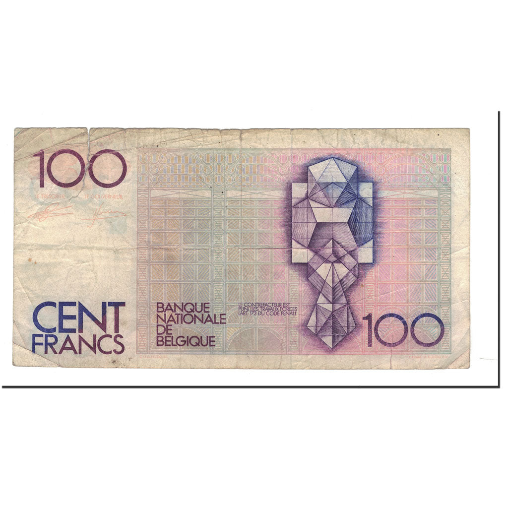 Banknote, Belgium, 100 Francs, Undated (1982-87), KM:142a, AG(1-3)