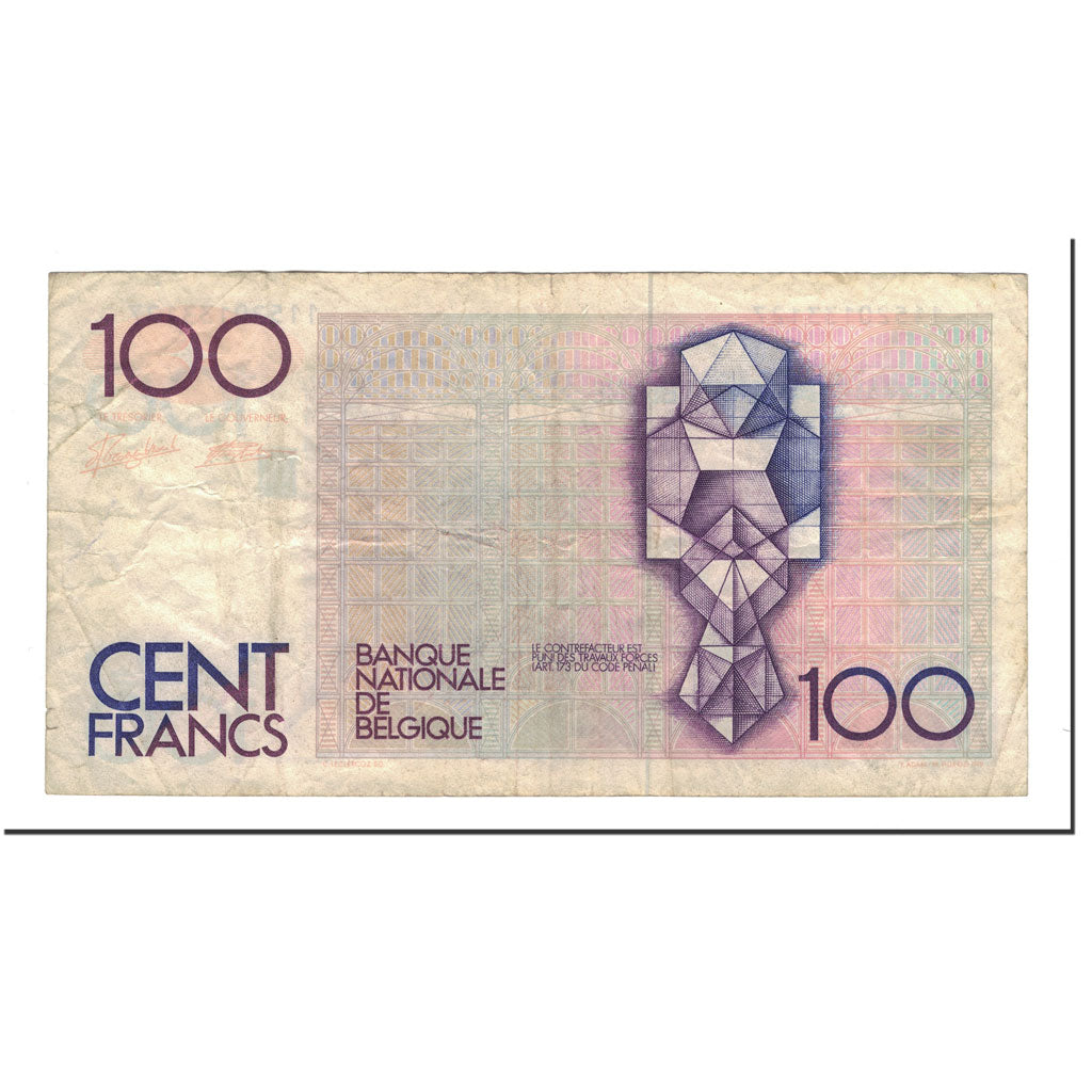Banknote, Belgium, 100 Francs, Undated (1982-87), KM:142a, VF(20-25)