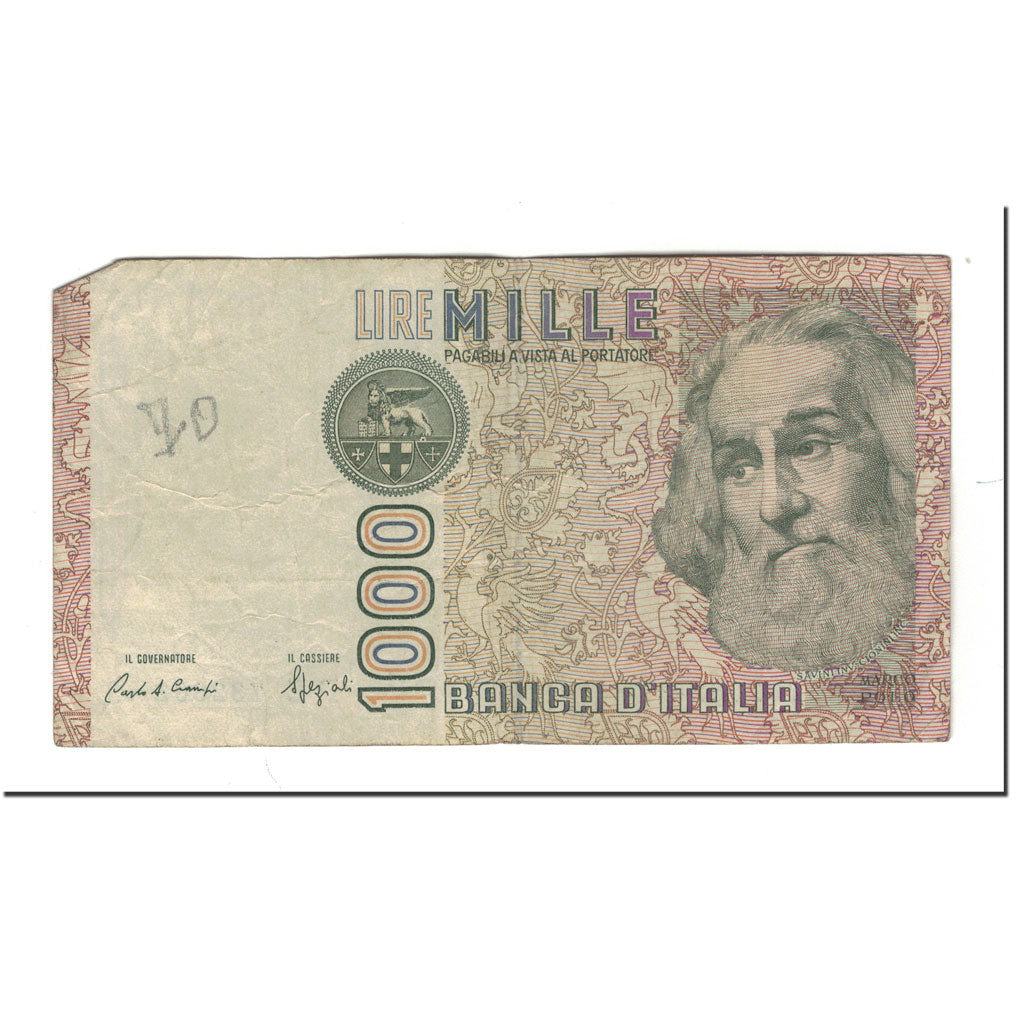 Banknot, Włochy, 1000 Lire, 1988, KM:109b, AG(1-3)