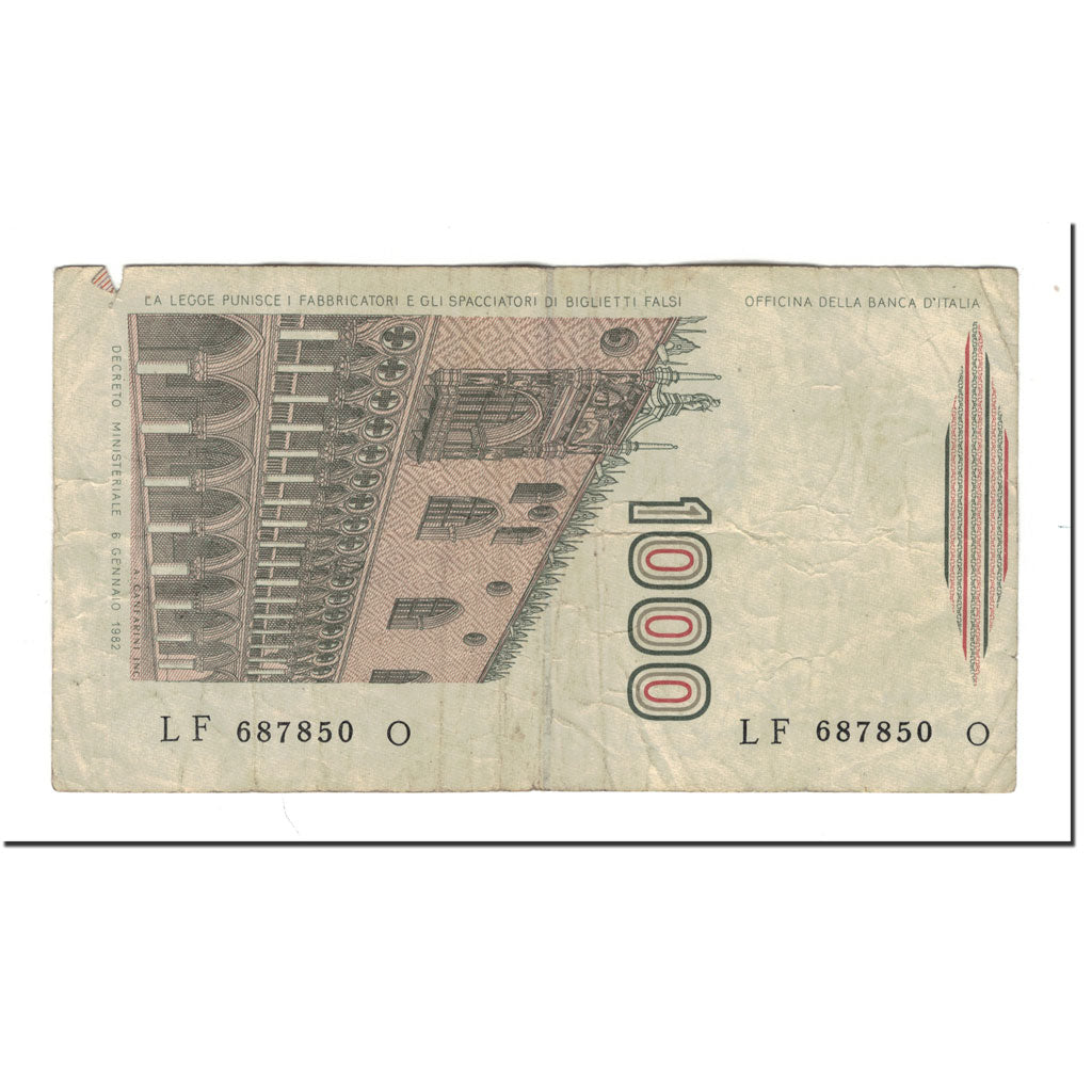 Banknote, Italy, 1000 Lire, 1988, KM:109b, VF(30-35)