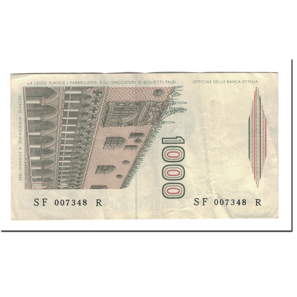 Banknote, Italy, 1000 Lire, 1988, KM:109b, AU(50-53)