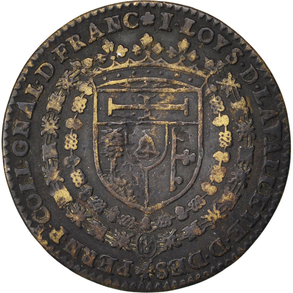 Francia, Token, Royal, 1599, MB+, Rame, Feuardent:8255