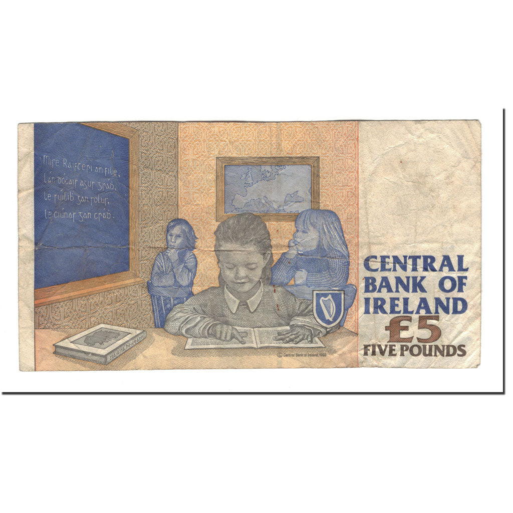 Ireland - Republic, 5 Pounds, 1994-03-15, KM:75a, VF(20-25)