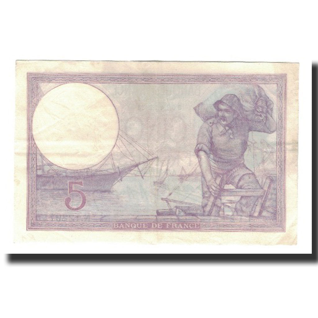 Banknote, France, 5 Francs, 1923-03-7, EF(40-45), Fayette:3.7, KM:72c
