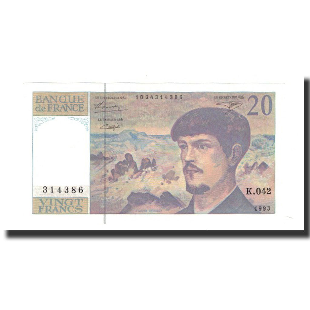Banconote, Francia, 20 Francs, 1993, SPL+, Fayette:66bis.5, KM:151g