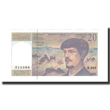 Billet, France, 20 Francs, 1993, SPL+, Fayette:66bis.5, KM:151g