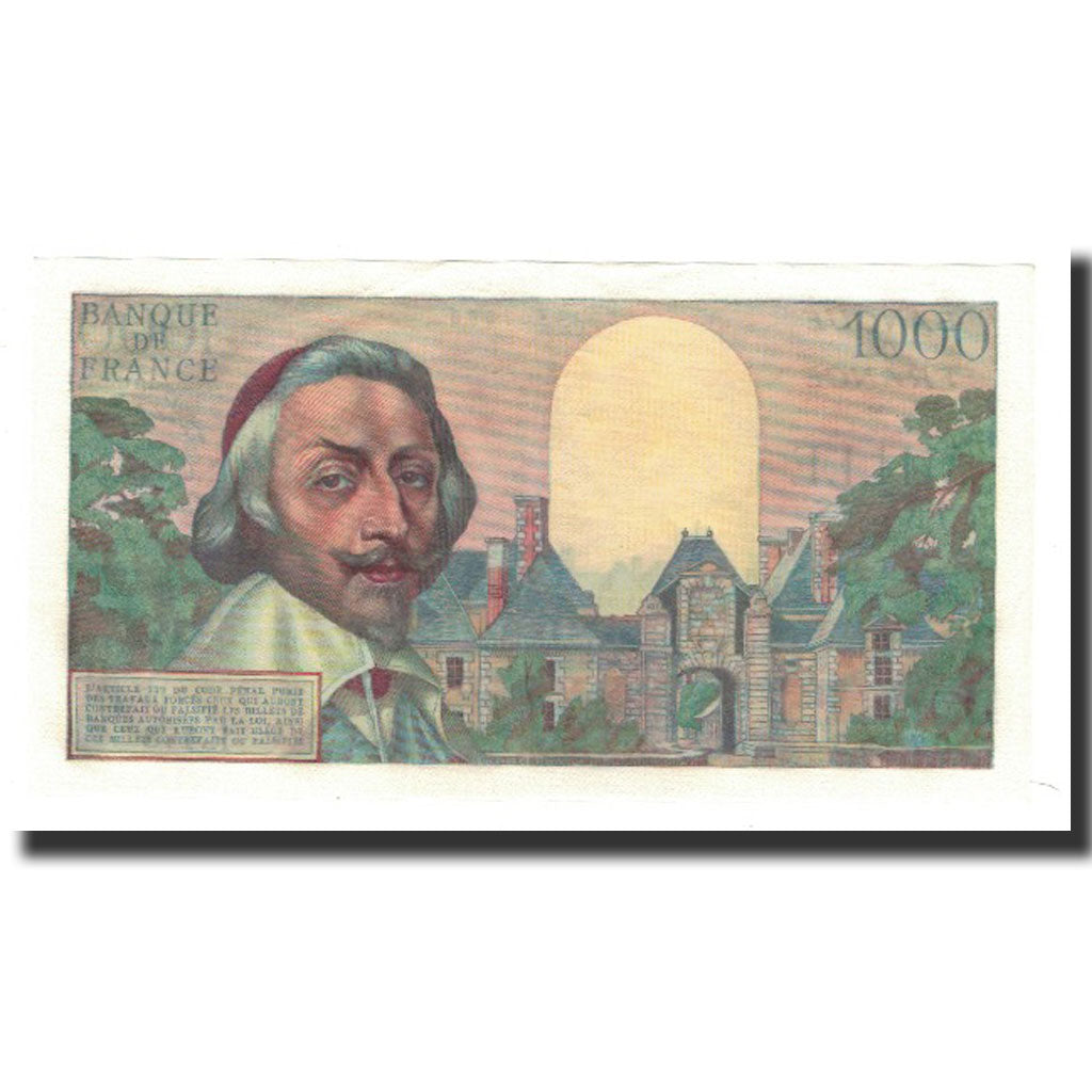 France, 1000 Francs, 1955-09-1, AU(55-58), Fayette:42.15, KM:134a