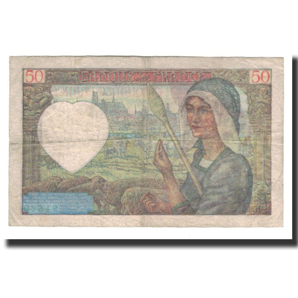 Billet, France, 50 Francs, 1942-01-08, SUP, Fayette:19.18, KM:93