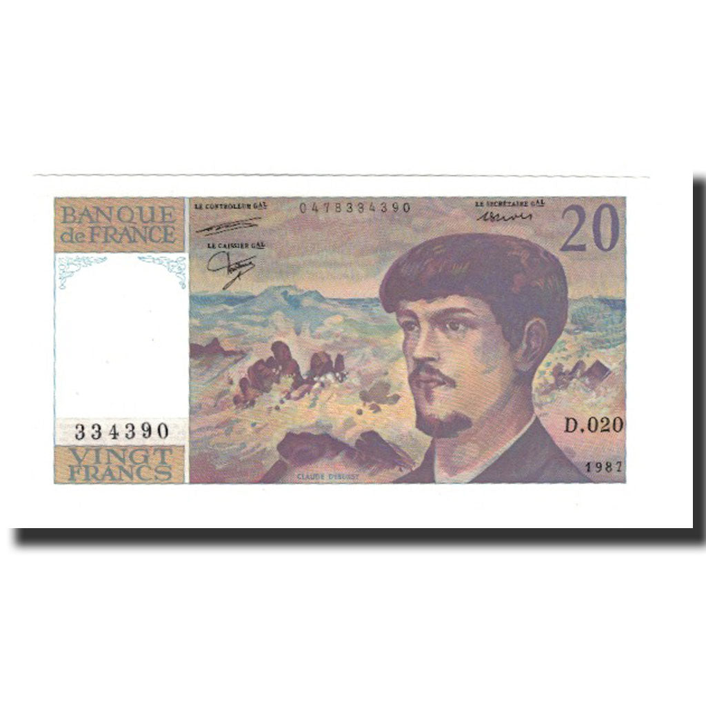 Biljet, Frankrijk, 20 Francs, 1987, SPL+, Fayette:66.8, KM:151b