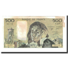 Banknot, Francja, 500 Francs, 1988-03-03, EF(40-45), Fayette:71.38, KM:156g