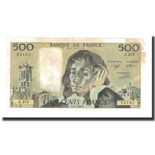 France, 500 Francs, KM:156g, 1988-03-03, EF(40-45), Fayette:71.38