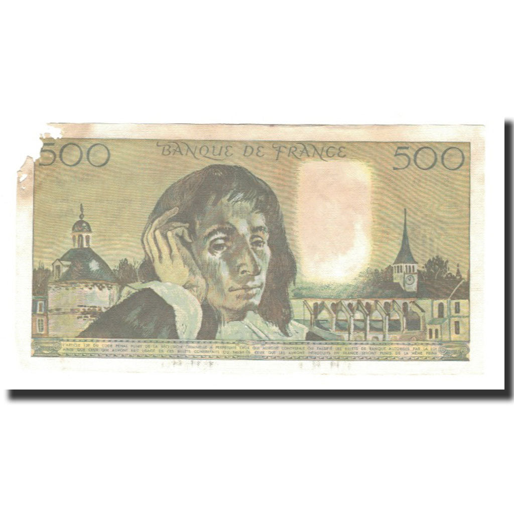 France, 500 Francs, KM:156g, 1988-03-03, VF(20-25), Fayette:71.38