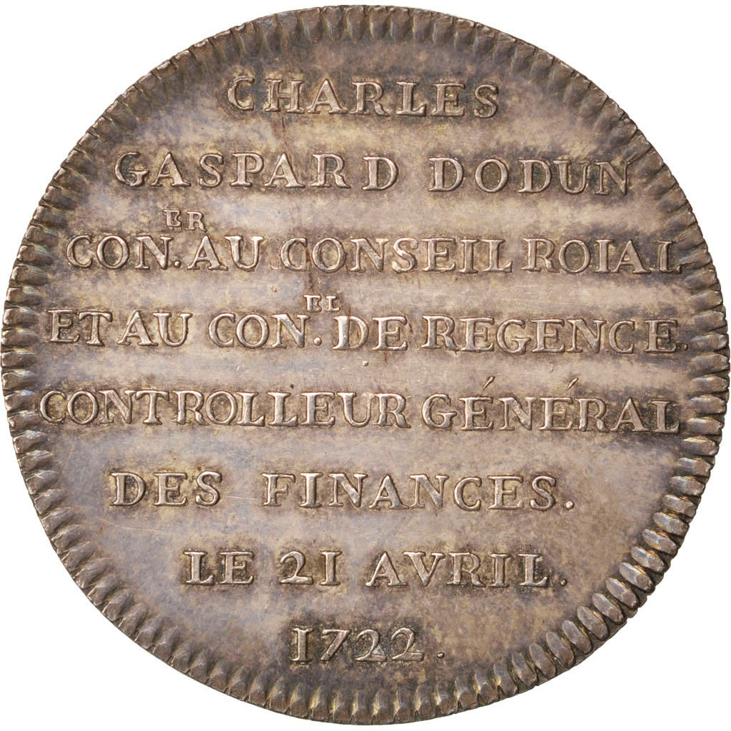 France, Token, Royal, 1722, AU(55-58), Silver, Feuardent:5816