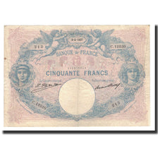 France, 50 Francs, KM:64h, 1927-02-03, VF(30-35), Fayette:14.40