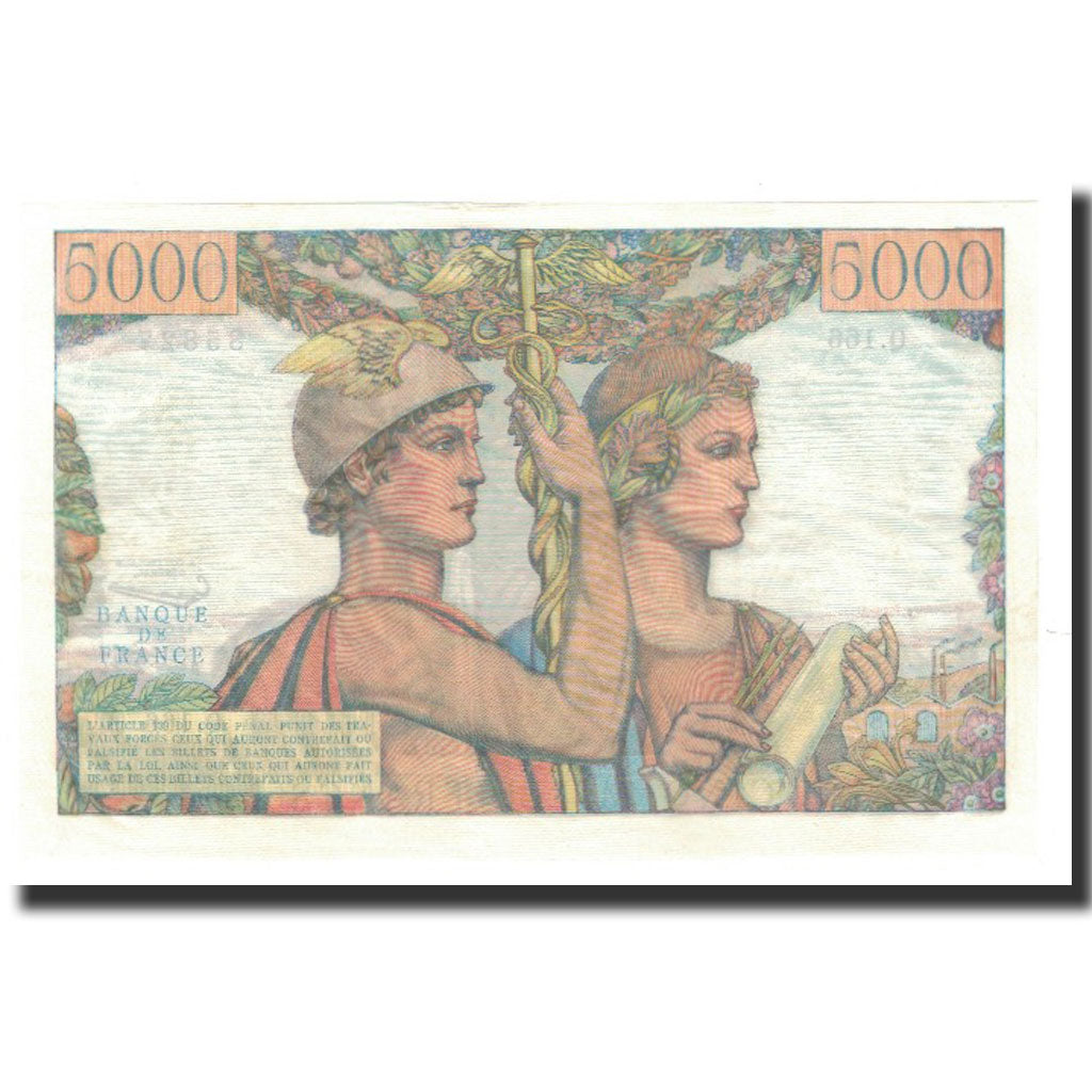 Banconote, Francia, 5000 Francs, 1957-06-06, SPL-, Fayette:48.15, KM:131d
