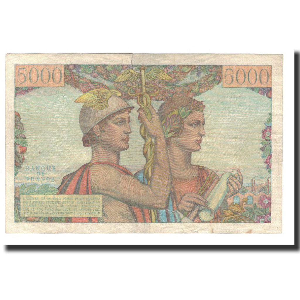 Banknote, France, 5000 Francs, 1949-03-10, EF(40-45), Fayette:48.1, KM:131a