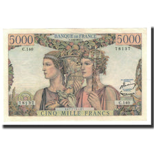 Banconote, Francia, 5000 Francs, 1953-12-03, SPL-, Fayette:48.10, KM:131c