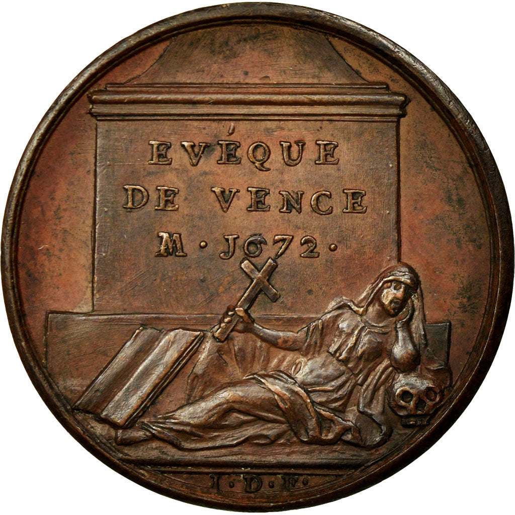France, Token, Royal, 1672, AU(55-58), Copper, Feuardent:11421