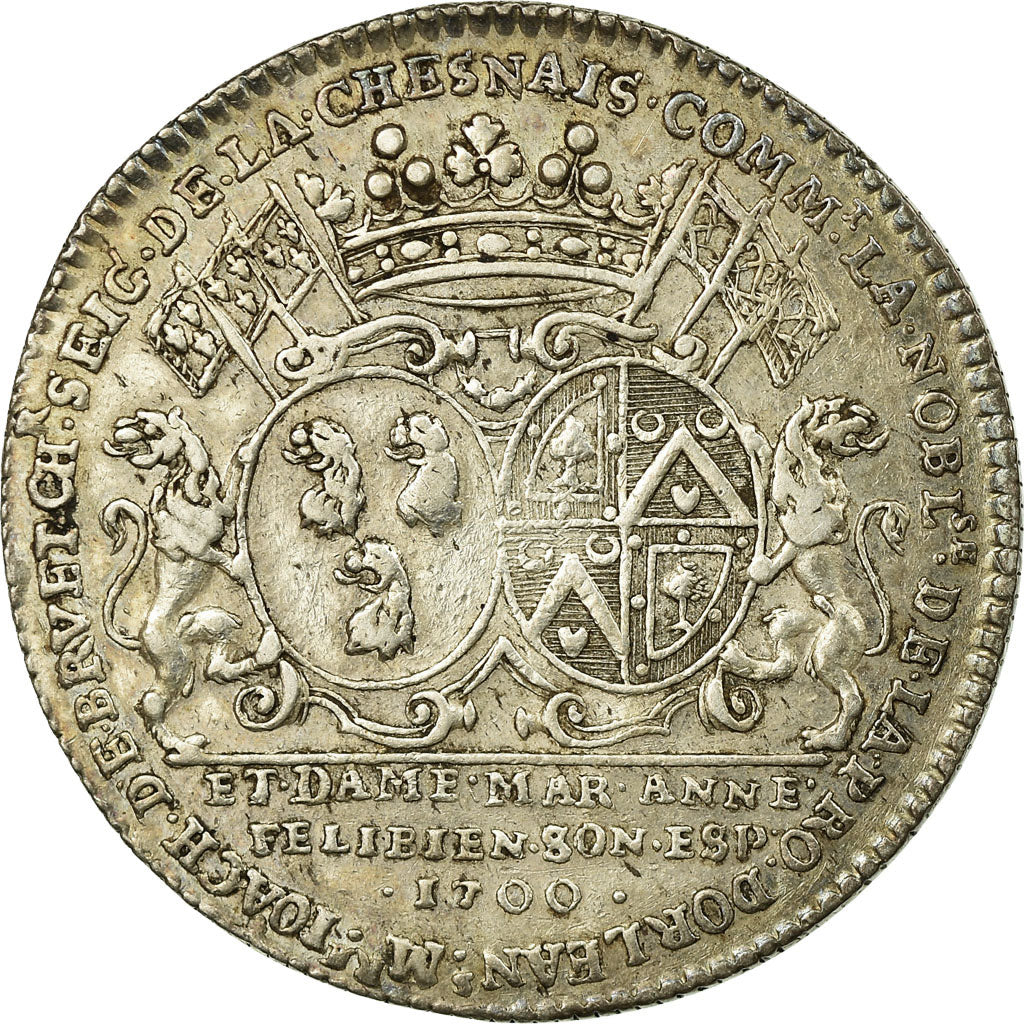 France, Jeton, André Félibien des Avaux et Marguerite Lemaire, Louis XIV