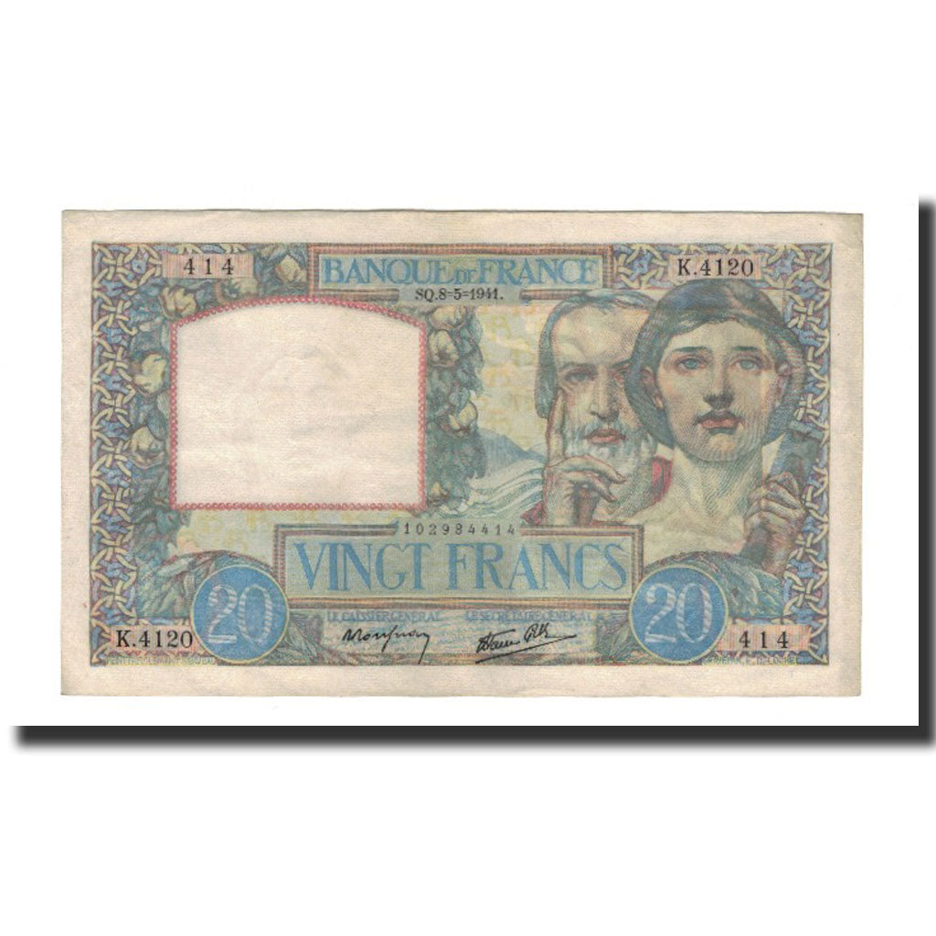 Francia, 20 Francs, 1941-05-08, MBC+, Fayette:12.14, KM:92b