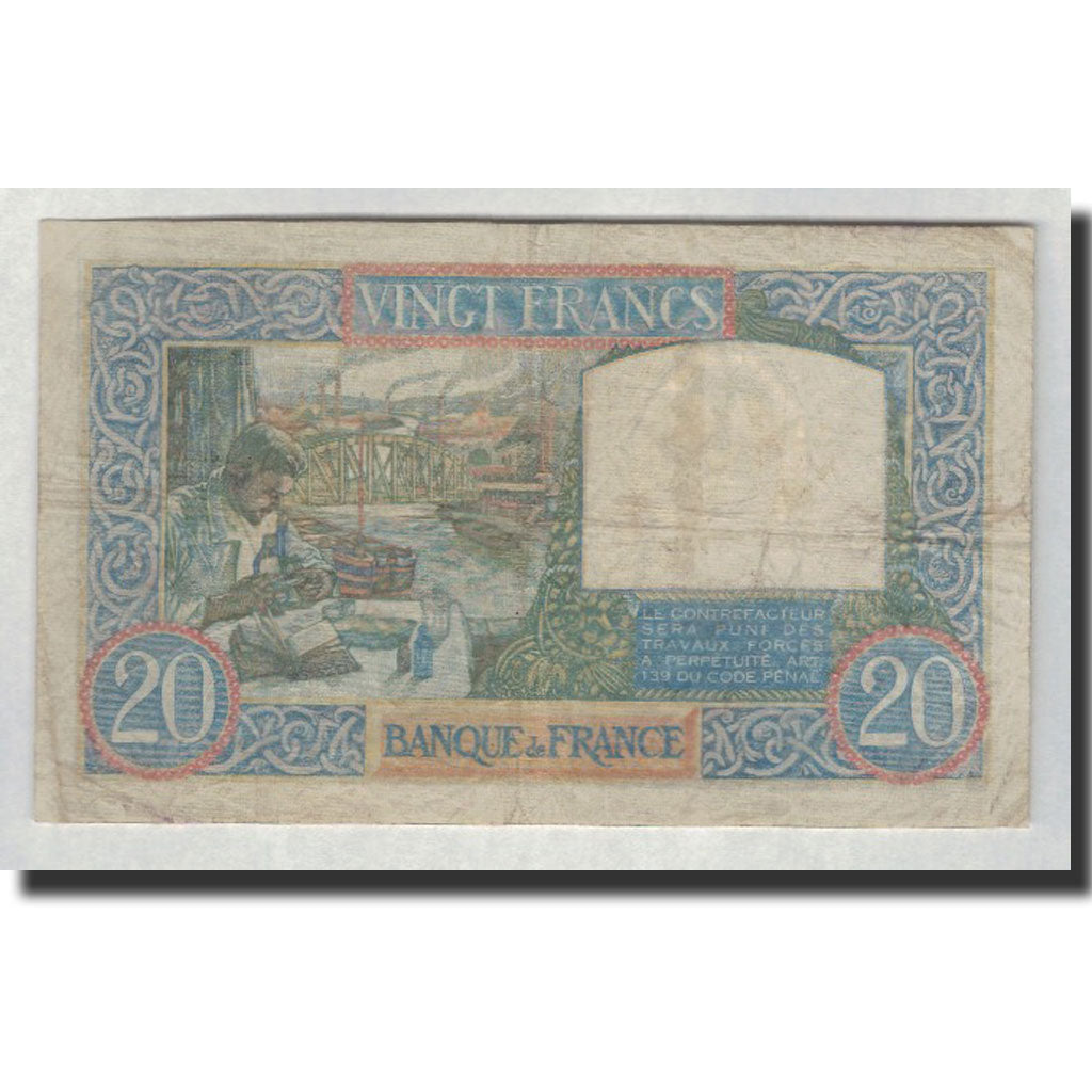 Francia, 20 Francs, 1940-10-17, MB, Fayette:12.9, KM:92b
