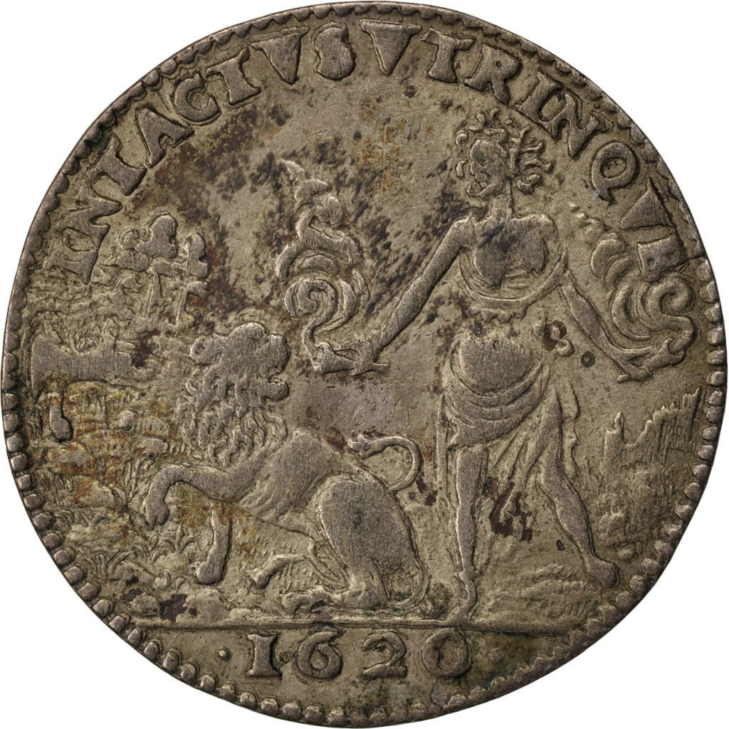 Francia, Token, Royal, 1620, BB+, Rame, Feuardent:manque