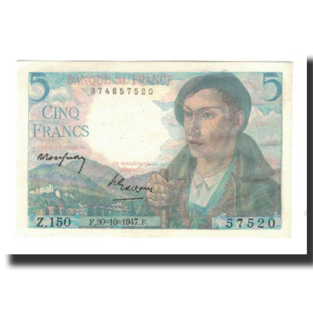 France, 5 Francs, 1947-10-30, UNC(60-62), Fayette:5.7, KM:98b