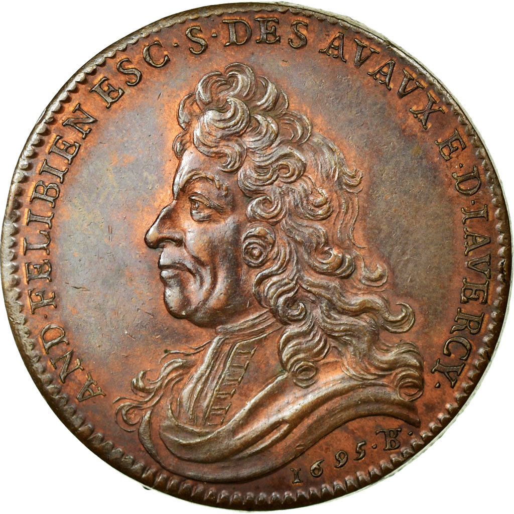 France, Token, Royal, 1695, MS(60-62), Copper, Feuardent:8258