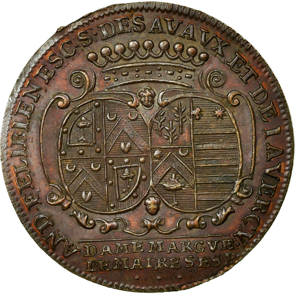 France, Token, Royal, 1695, MS(60-62), Copper, Feuardent:8258