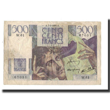 France, 500 Francs, 1946-09-12, VF(30-35), Fayette:34.4, KM:129a