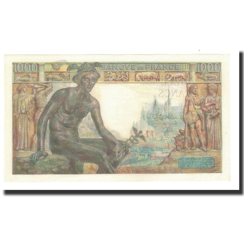 France, 1000 Francs, 1943-05-06, UNC(63), Fayette:40.23, KM:102